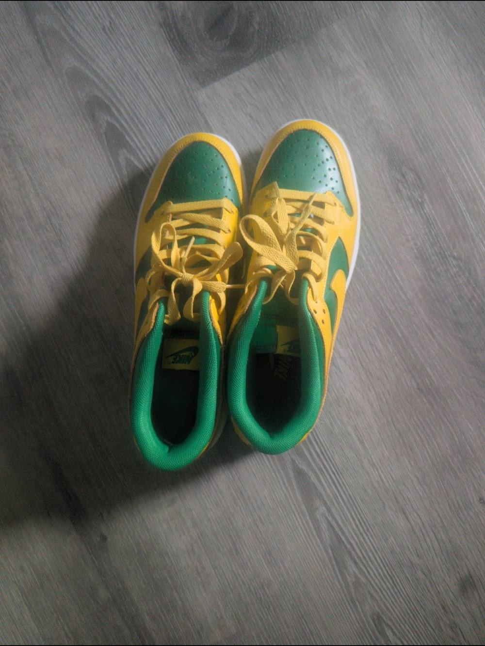 Nike Kids Yellow & Green Low-Top Sneakers
